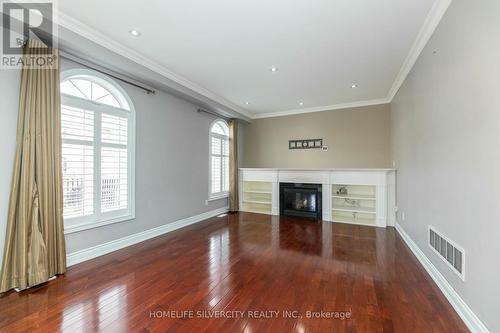 46 Eaglesprings Crescent, Brampton, ON - Indoor With Fireplace