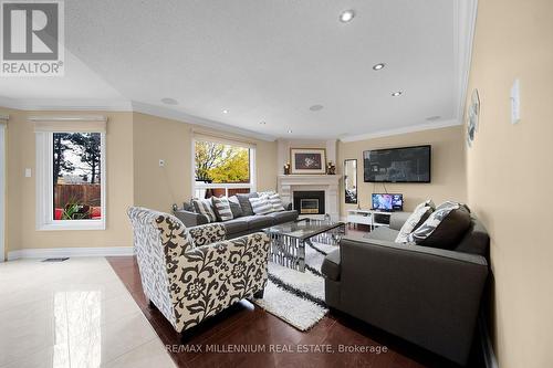 22 Blackwell Place, Brampton, ON - Indoor Photo Showing Living Room With Fireplace