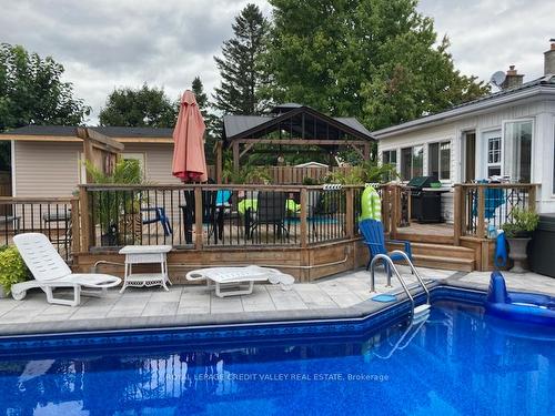 106 Acton Blvd, Halton Hills, ON - Outdoor With In Ground Pool With Deck Patio Veranda