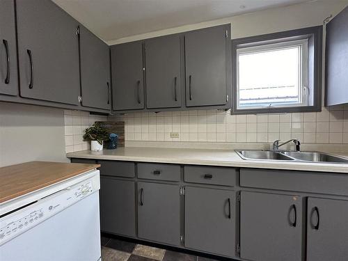 1215 Third Street E, Fort Frances, ON - Indoor Photo Showing Kitchen With Double Sink