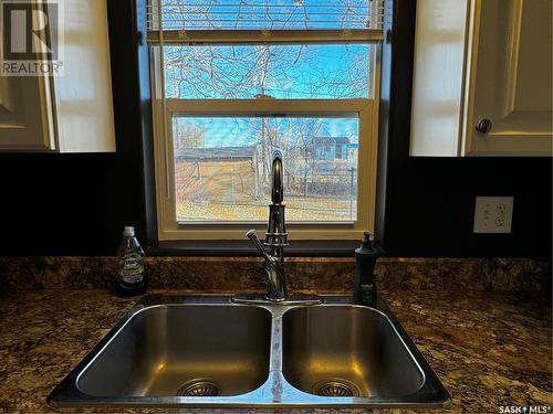 502 Main Street, Lampman, SK - Indoor Photo Showing Kitchen With Double Sink