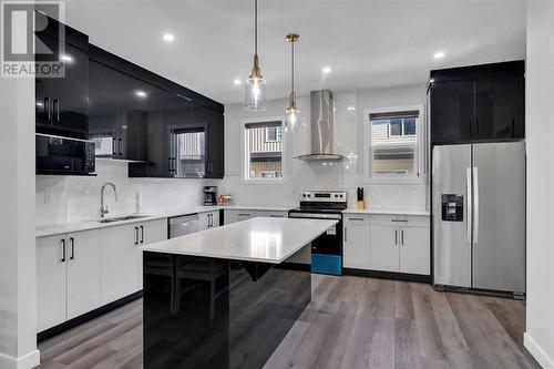 519 Corner Meadows Square Ne, Calgary, AB - Indoor Photo Showing Kitchen With Upgraded Kitchen