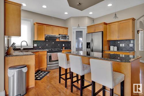 3017 Macneil Wy Nw, Edmonton, AB - Indoor Photo Showing Kitchen With Stainless Steel Kitchen