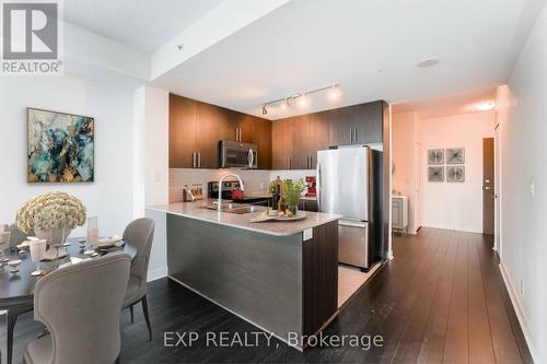 406 - 3985 Grand Park Drive, Mississauga, ON - Indoor Photo Showing Kitchen With Stainless Steel Kitchen With Double Sink