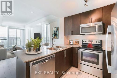 406 - 3985 Grand Park Drive, Mississauga, ON - Indoor Photo Showing Kitchen With Stainless Steel Kitchen With Double Sink