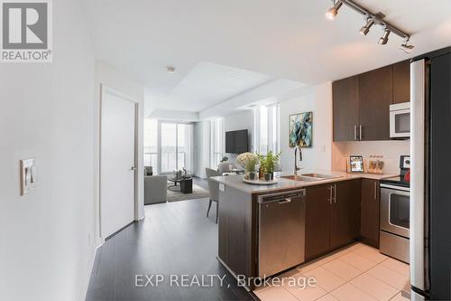 406 - 3985 Grand Park Drive, Mississauga, ON - Indoor Photo Showing Kitchen With Double Sink