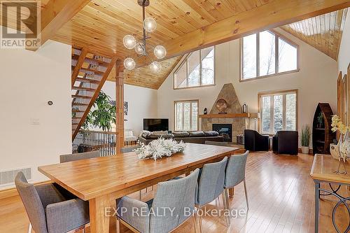 53 Broadview Street, Collingwood, ON - Indoor Photo Showing Dining Room With Fireplace