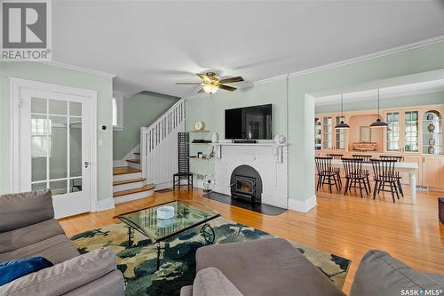 3300 Albert Street, Regina, SK - Indoor Photo Showing Living Room With Fireplace