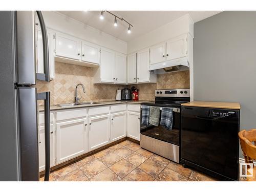 18224 91 Av Nw, Edmonton, AB - Indoor Photo Showing Kitchen With Double Sink