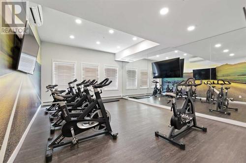 1404, 76 Cornerstone Passage Ne, Calgary, AB - Indoor Photo Showing Gym Room