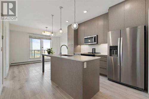 1404, 76 Cornerstone Passage Ne, Calgary, AB - Indoor Photo Showing Kitchen With Upgraded Kitchen