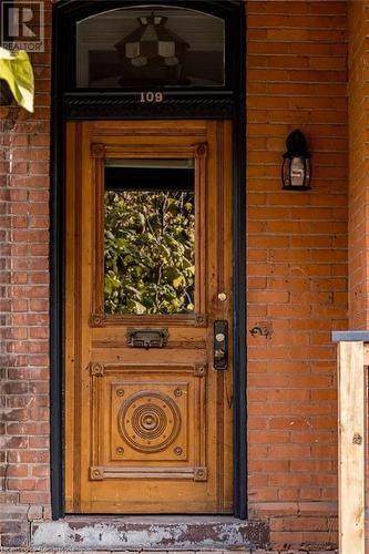 View of doorway to property - 109 East Avenue S, Hamilton, ON -  With Exterior