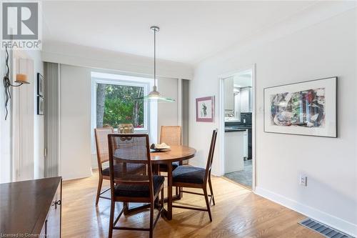 Dining area with light hardwood / wood-style floors - 103 Mcgregor Crescent, Ancaster, ON - Indoor Photo Showing Dining Room