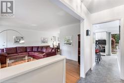 Living room featuring tile patterned flooring - 