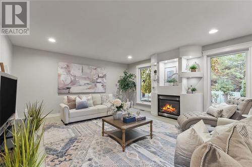 991 Woodland Crescent, Lakeshore, ON - Indoor Photo Showing Living Room With Fireplace