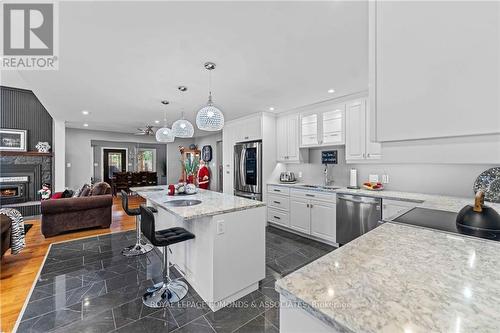 366 Burkes Road, Laurentian Hills, ON - Indoor Photo Showing Kitchen With Fireplace With Upgraded Kitchen