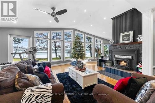 366 Burkes Road, Laurentian Hills, ON - Indoor Photo Showing Living Room With Fireplace