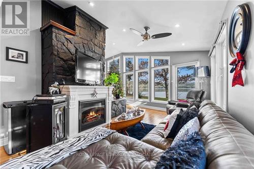 366 Burkes Road, Laurentian Hills, ON - Indoor Photo Showing Living Room With Fireplace