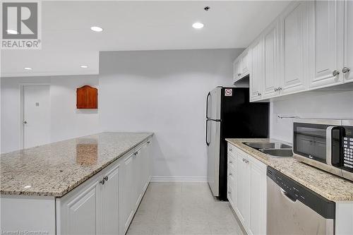 1419 Costigan Road Unit# 210, Milton, ON - Indoor Photo Showing Kitchen With Double Sink