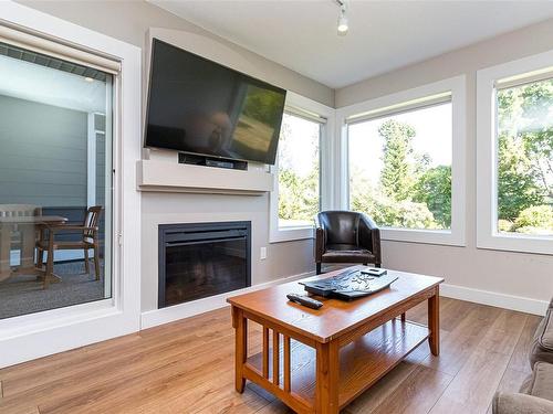 714-1600 Stroulger Rd, Nanoose Bay, BC - Indoor Photo Showing Living Room With Fireplace