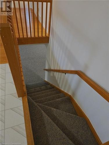 Stairway featuring carpet floors - 551 Hallmark Drive, Waterloo, ON - Indoor Photo Showing Other Room