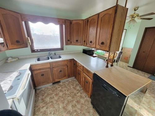 244 2Nd Street Se, Minnedosa, MB - Indoor Photo Showing Kitchen With Double Sink