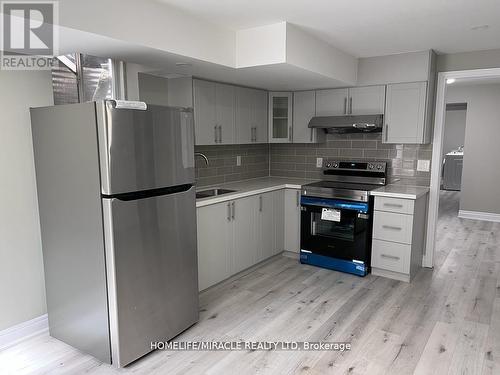 Lower - 25 Merrybrook Trail, Brampton, ON - Indoor Photo Showing Kitchen With Stainless Steel Kitchen