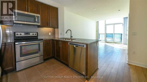 4406 - 3975 Grand Park Drive, Mississauga, ON - Indoor Photo Showing Kitchen With Double Sink