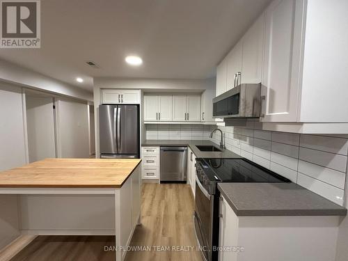 Bsmt - 813 Groveland Avenue, Oshawa, ON - Indoor Photo Showing Kitchen With Stainless Steel Kitchen