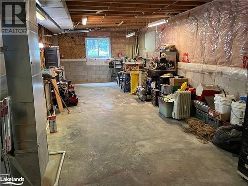 Basement with a workshop area - 1010 Fern Glen Road, Emsdale, ON - Indoor Photo Showing Basement