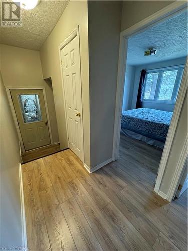 Foyer with a textured ceiling and light hardwood / wood-style flooring - 3877 Hwy 17 E, Mattawa, ON - Indoor