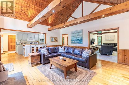 Your vaulted ceiling fireplace living room - 10342 Beach O' Pines Road, Lambton Shores (Grand Bend), ON - Indoor Photo Showing Living Room