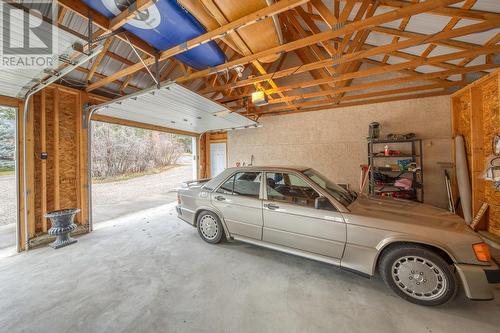 Spacious double garage - 4880 James Street, Fairmont Hot Springs, BC - Indoor Photo Showing Garage