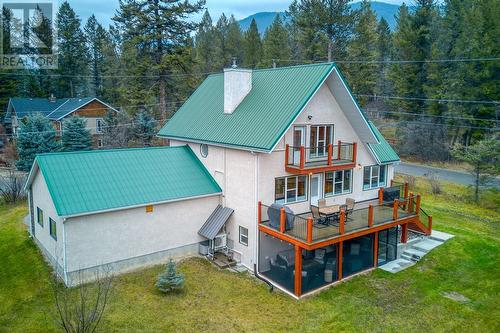 Rear elevation of property - 4880 James Street, Fairmont Hot Springs, BC - Outdoor