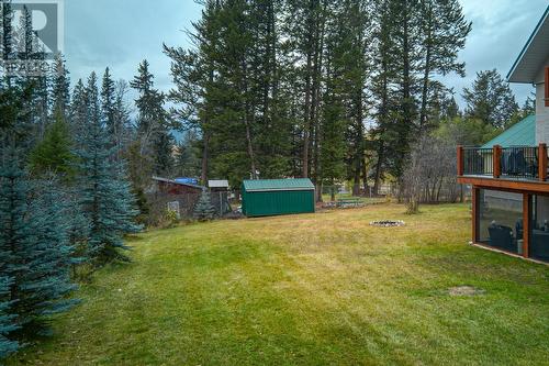 Rear grounds showing storage shed - 4880 James Street, Fairmont Hot Springs, BC - Outdoor