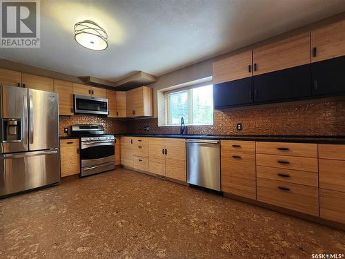 424 Abel Drive, Crooked Lake, SK - Indoor Photo Showing Kitchen With Stainless Steel Kitchen