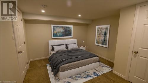 View of bedroom - Virtually Staged - 228 Byeland Drive, Mount Forest, ON - Indoor Photo Showing Bedroom