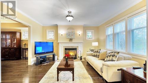 33 Artisan Trail, Markham, ON - Indoor Photo Showing Living Room With Fireplace