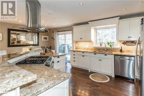 28 Tall Pine Road, Huntsville (Stephenson), ON - Indoor Photo Showing Kitchen With Double Sink