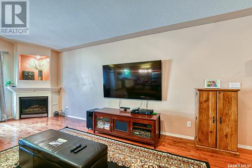 127 5Th Street, Milestone, SK - Indoor Photo Showing Living Room With Fireplace