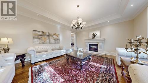 2B Carluke Crescent, Toronto, ON - Indoor Photo Showing Living Room With Fireplace