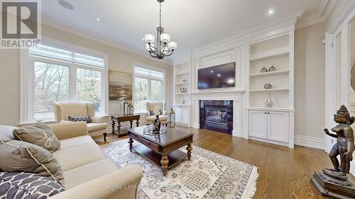 2B Carluke Crescent, Toronto, ON - Indoor Photo Showing Living Room With Fireplace