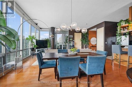 3803 - 81 Navy Wharf Court, Toronto, ON - Indoor Photo Showing Dining Room With Fireplace