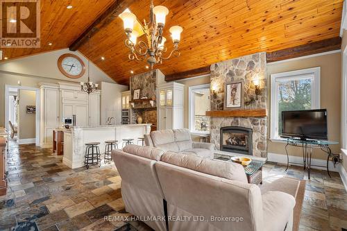 25 Riverstone Court, East Gwillimbury, ON - Indoor Photo Showing Living Room With Fireplace