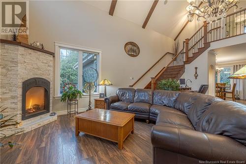 495 Principale Street, Pointe-Verte, NB - Indoor Photo Showing Living Room With Fireplace