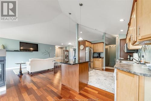 1346 Matthew Crescent, Lakeshore, ON - Indoor Photo Showing Kitchen With Fireplace