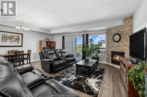 325 Village Grove Unit# 403, St. Clair Beach, ON - Indoor Photo Showing Living Room With Fireplace