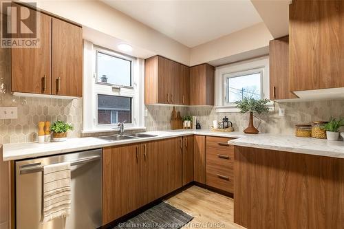 623 Elgin Street, Wallaceburg, ON - Indoor Photo Showing Kitchen With Double Sink