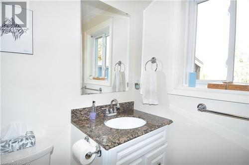 Bathroom with vanity and toilet - 1 Williamson Place, South Bruce Peninsula, ON - Indoor Photo Showing Bathroom