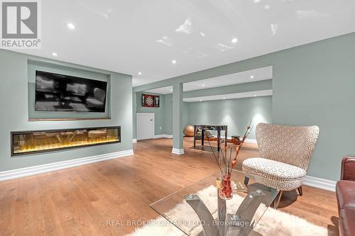 1863 Heather Hills Drive, Burlington, ON - Indoor Photo Showing Living Room With Fireplace